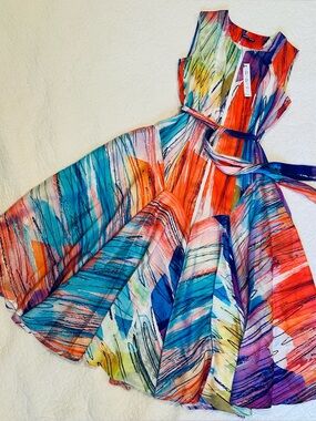 NWT Samuel Dong Rainbow dress